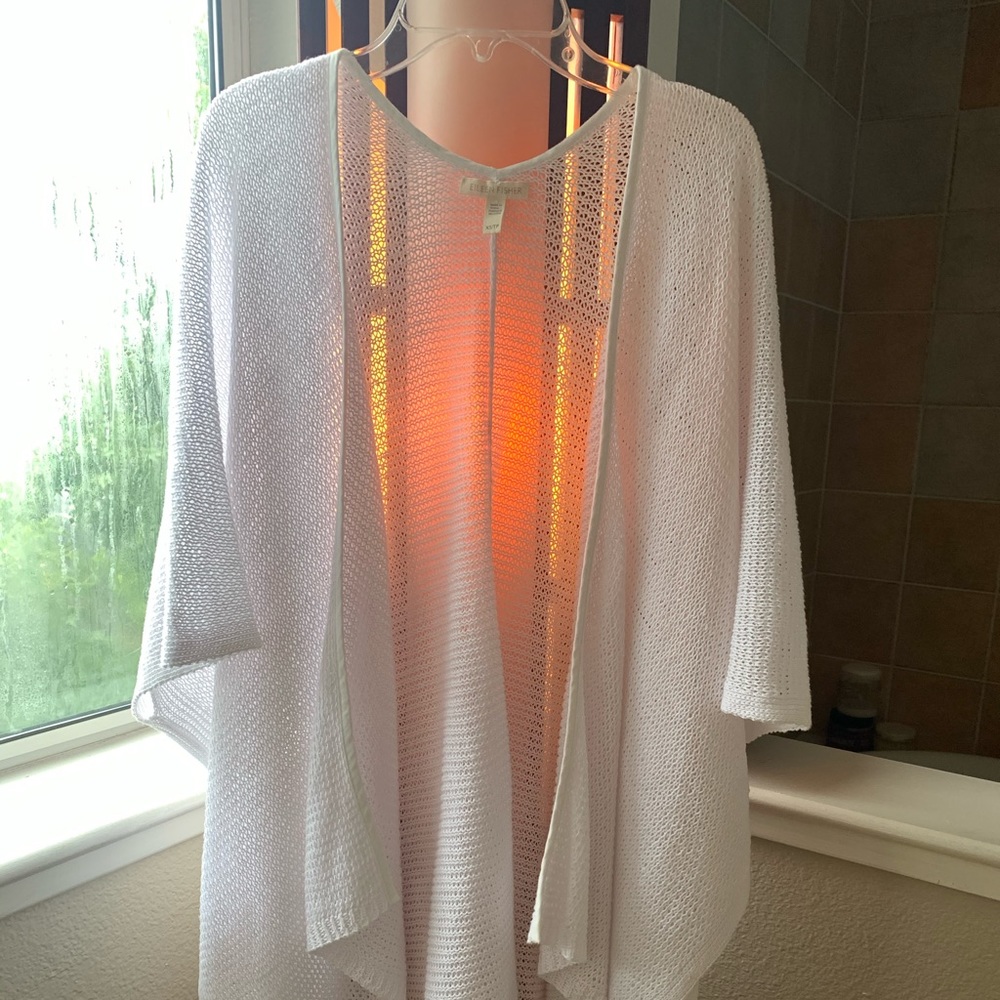 Eileen Fisher wrap in white